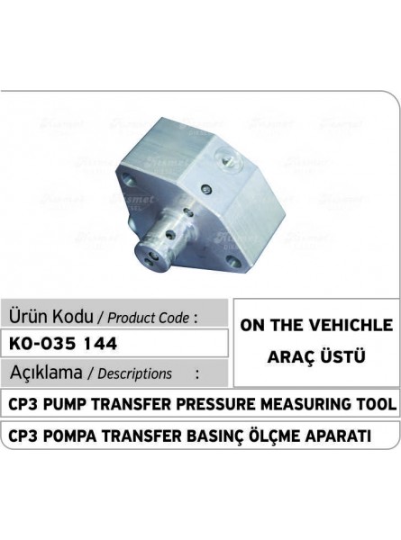 CP3 Pump Transfer Pressure Measuring Tool (On The Vehichle)